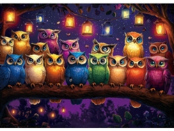 Rompecabezas De Búho Para Adultos De 1000 Piezas, Rompecabezas De Halloween De 1000 Piezas, Juego Desafiante (morado)