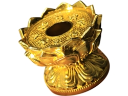 Soporte Portátil Aleación Dorada Rueda Oración Estable Diseño Delicado Ruedas Manuales Práctico Elegante Base
