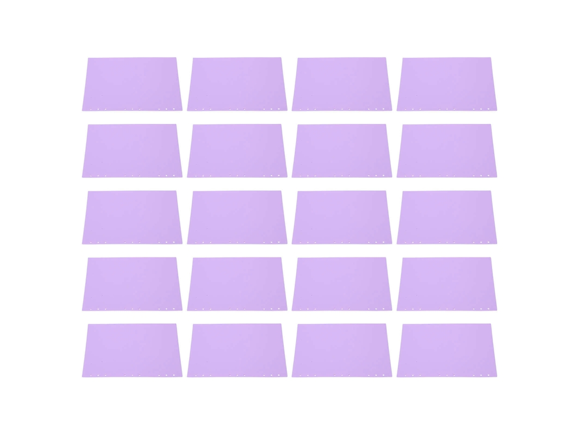 20 Cubiertas De Encuadernación De Pp Mate, Impermeables Y Extraíbles Para Documentos, Color Morado Taro.