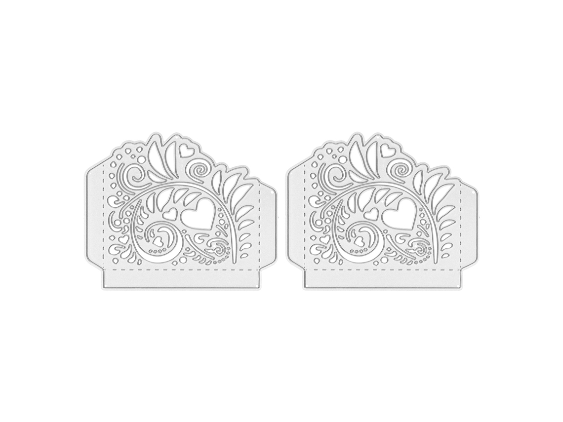 2 Troqueles De Corte Y Repujado De Acero Al Carbono Para Scrapbooking Y Manualidades.
