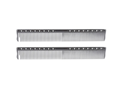 2pcs Pente De Corte De Cabelo Profissional De Aço Inox Para Salão Estilo Preto