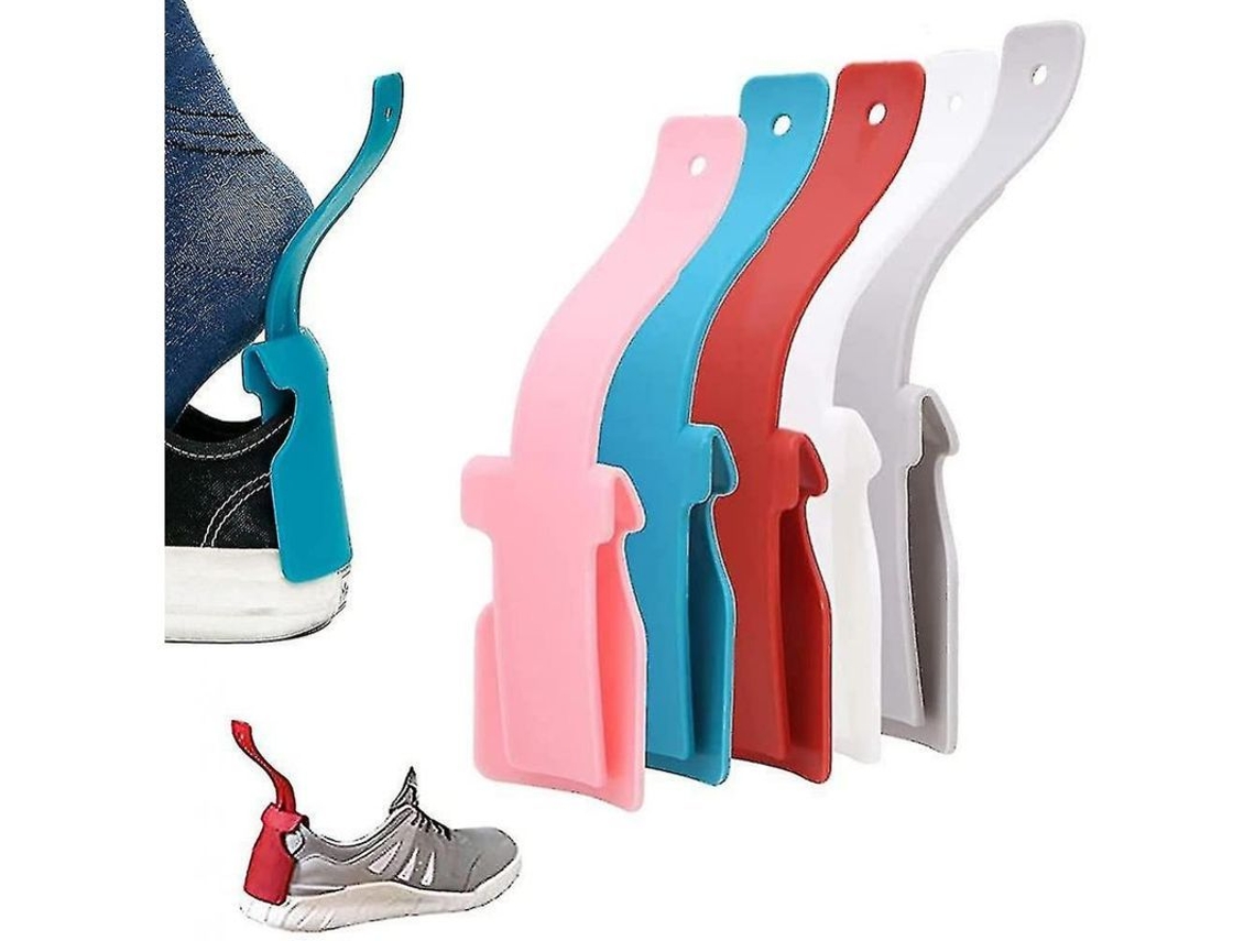 2026-ayudante Para Zapatos Portátil De Plástico Lazy Shoe Upper, Mango Elevador Para Calzado, 5p Ywc