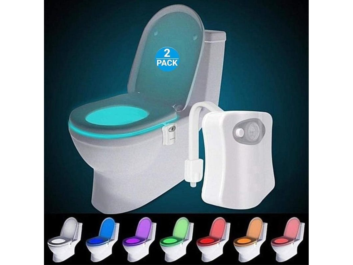 Luz Nocturna Para Inodoro 2 Pack, Sensor De Movimiento Led, Para Adultos Y Niños