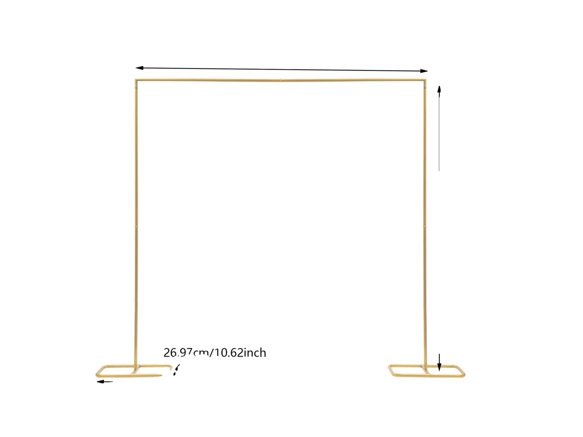 Soporte para flores para bodas, diseño moderno de hierro, independiente, rectangular, dorado, tamaño XL OEM