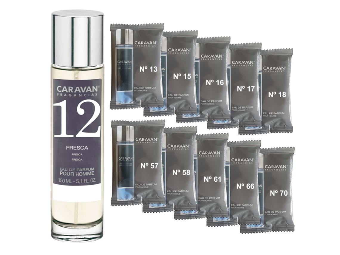 Perfume masculino Caravan Nº12 150 ml Set de 10 frascos de fragancia
