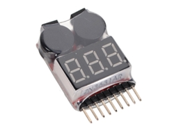 Medidor de voltaje de batería, comprobador, monitor de batería, alarma de zumbido para baterías Lipo de 1s y 8s