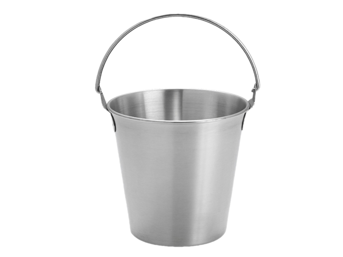 Mini Cubo De Hielo Acero Inoxidable Con Mango Para Bebidas Vinos Patatas Fritas Alas Pollo