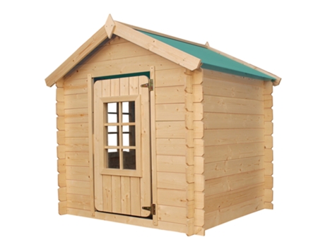 Casa de madera para niños - 111 x 113x A121 cm (Tetto-colore verde) TIMBELA M570Z-1