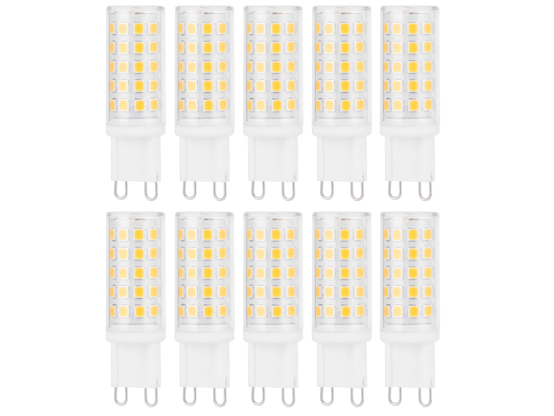 2026-10pcs Bombilla Led Base G9 4w 54led Bipin Para Candelabro Lámpara De Pared Ac100-265v Blanco Cálido