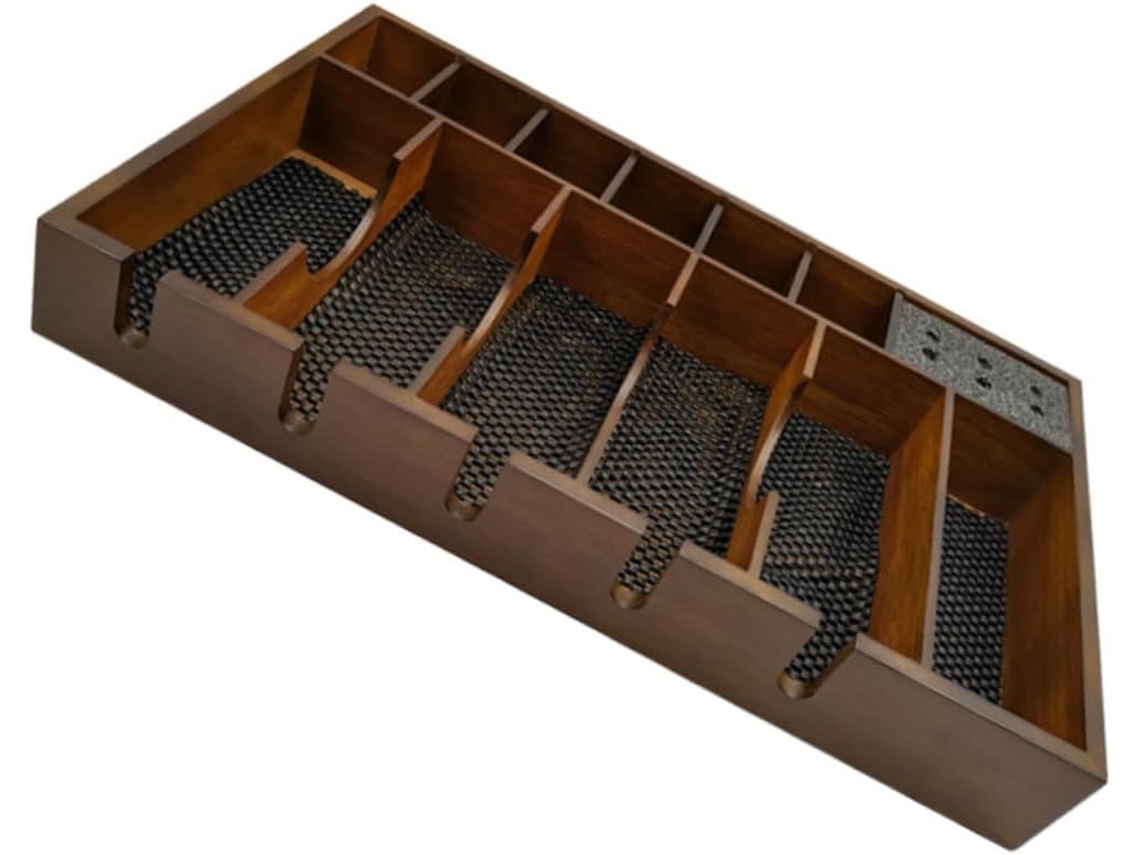 Soporte À Ciseaux Électriques En Bois Massif, Organisateur De Salón De Coiffure Boîte À Outils Po...