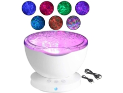 Lámpara Oceánica Con Proyección De Aurora Multicolor, Luz Nocturna Romántica Y Relajante Con Efecto De Estrellas.