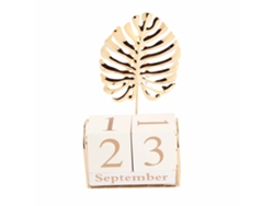 Calendario Perpetuo De Madera Con Hojas Desplegables, Ideal Para Decoración De Escritorio, Hogar, Oficina O Cafetería. Medidas: 12 X 6 X 21,5 Cm.