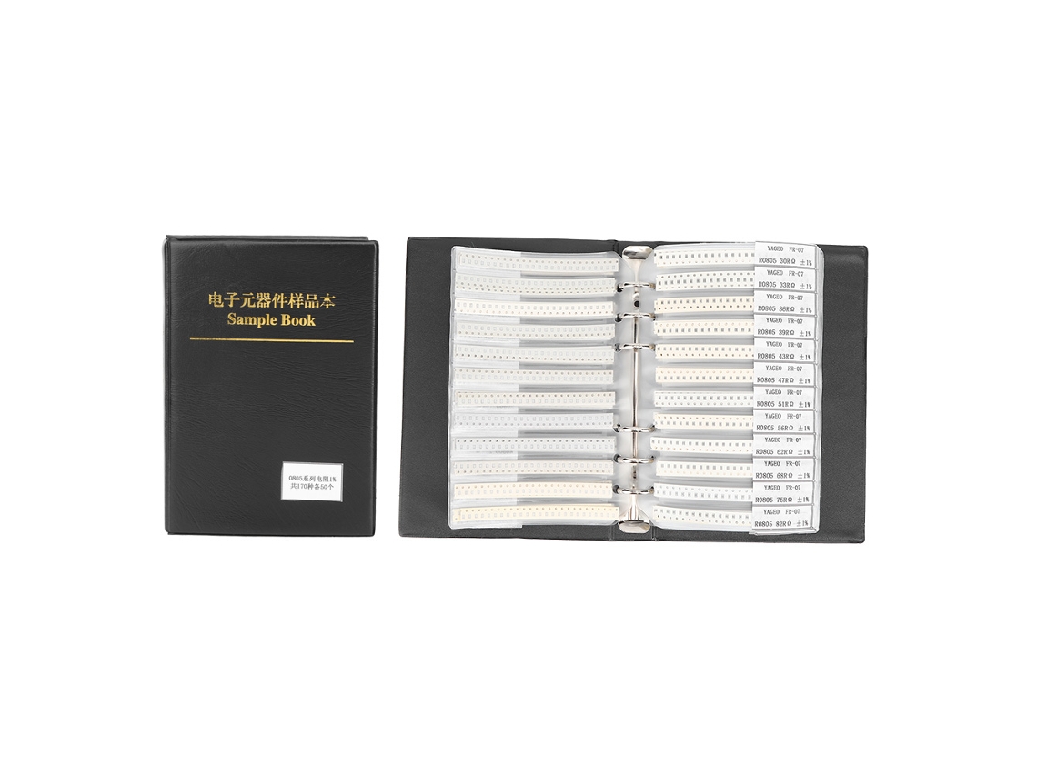 Yncm2026-kit De Resistencias 0805 Series 170 Tipos Libro Muestra Componentes Electrónicos Negro