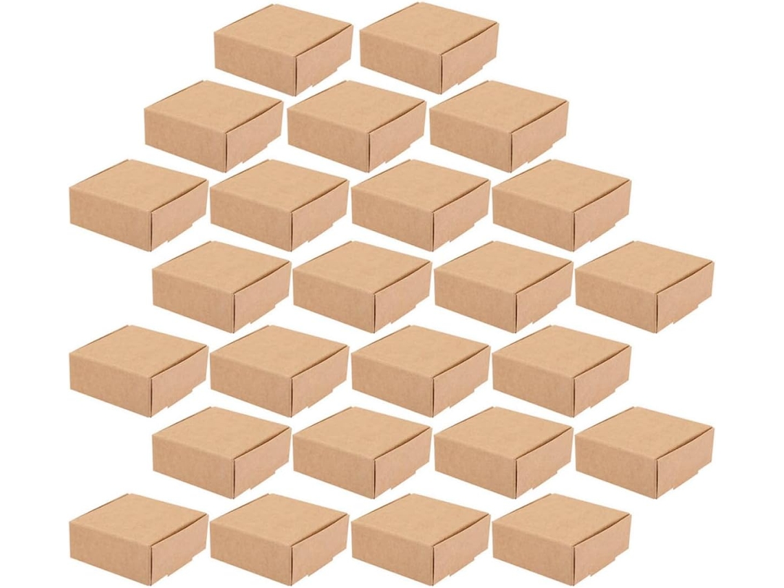 Lote de 25 cajas de papel kraft natural para envíos. CHABERLU