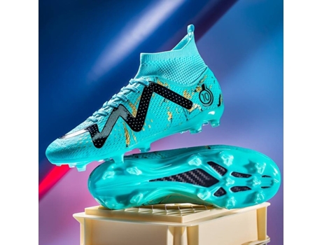 Botas de fútbol de Niño para Fútbol NISSGU Piel Sintética Azul (38)
