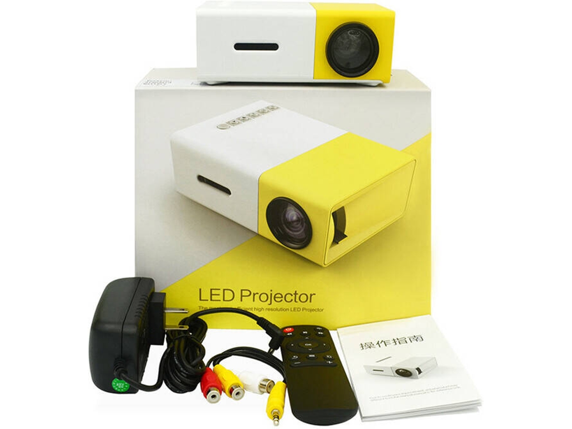Mini Proyector Portátil OHPA Yg300600 Lúmenes-Amarillo Blanco