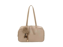 Bolso De Hombro Para Mujer Colección Ovalia Efecto Ante Con Pompón Chic