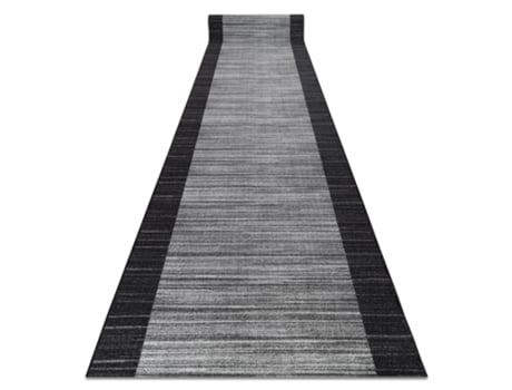 Alfombra de Pasillo con Refuerzo de Goma 57 cm Streifen Antracita