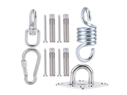 Accesorios De Montaje En Techo De Acero Inoxidable Para Hamacas Y Sillas Colgantes, Con Tornillos Y Resorte.