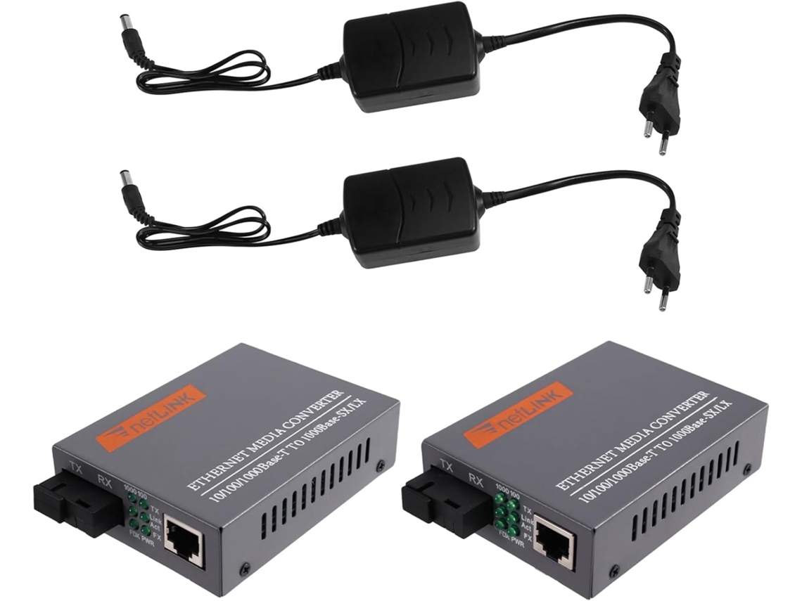 Fuente De Alimentación Externa Convertidor De Medios De Fibra Óptica Gigabit -gs-03ab 1000mbps Enchufe Europeo A Modo Fibra