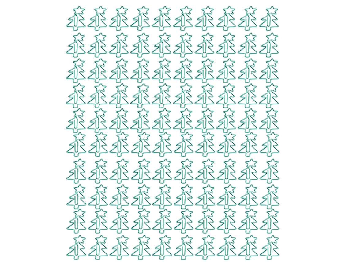 100 Clips De Papel Decorativos De Metal Con Forma De Árbol De Navidad, Antideslizantes, Para La Escuela O La Oficina.