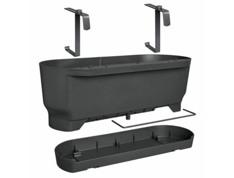 Maceta Elho Greenville 21,2 x 52 x 19,4 cm Negro