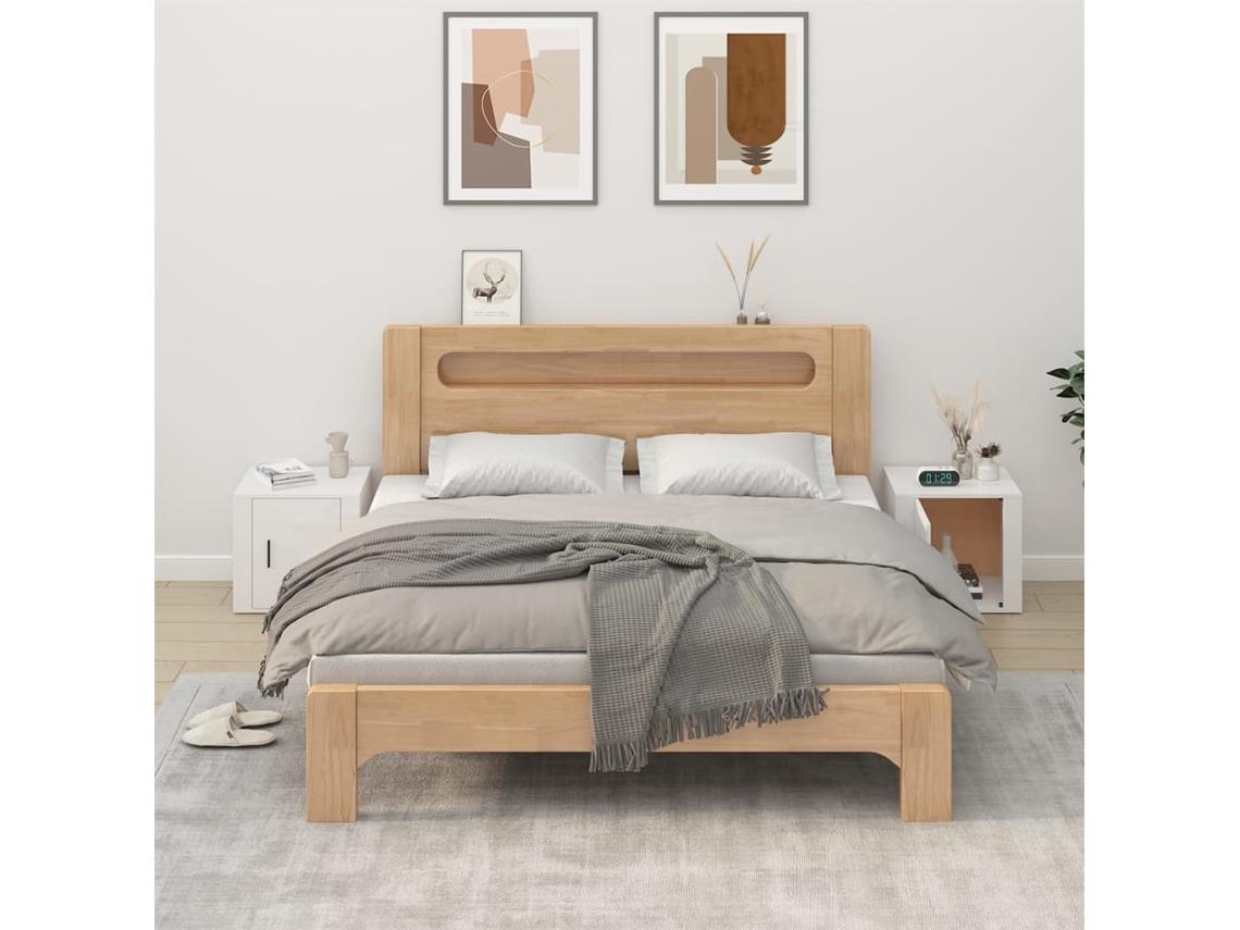 Mesitas de Noche 2 Pzs 50X39X47 Cm Blanco Brillante