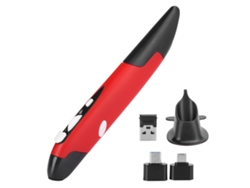 Ratón inalámbrico ergonómico vertical tipo lápiz, rojo PR-03