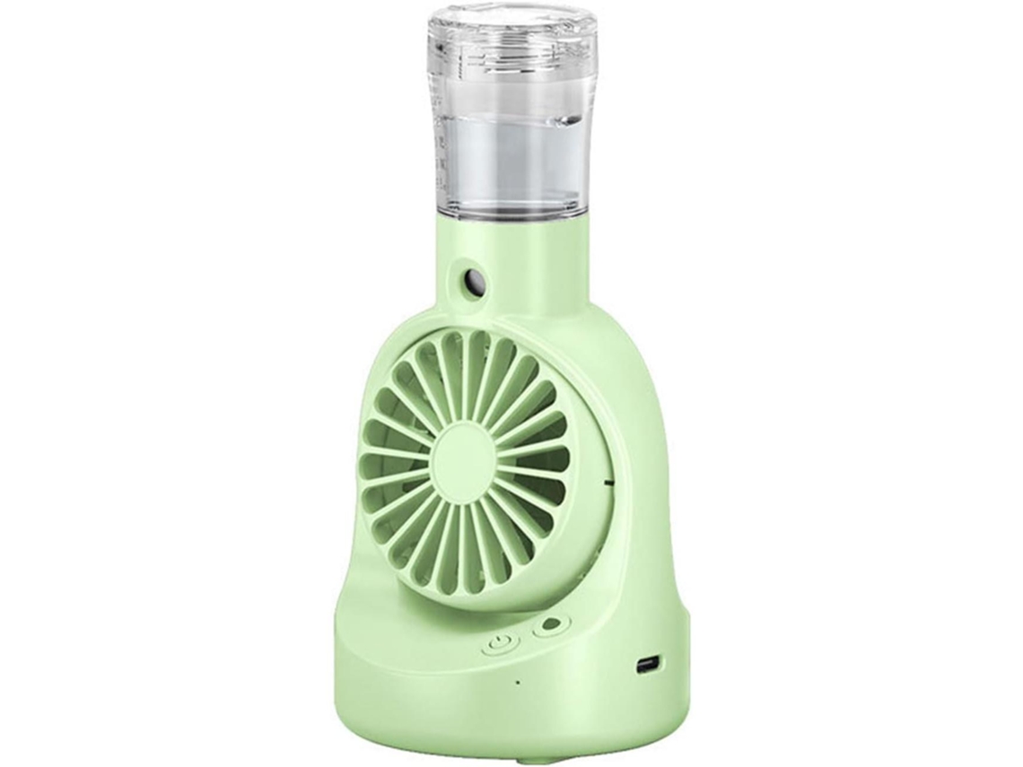 (verde) Ventilador Pulverizador De Mano Recargable, Ventilador De Escritorio, Pulverizador Portátil