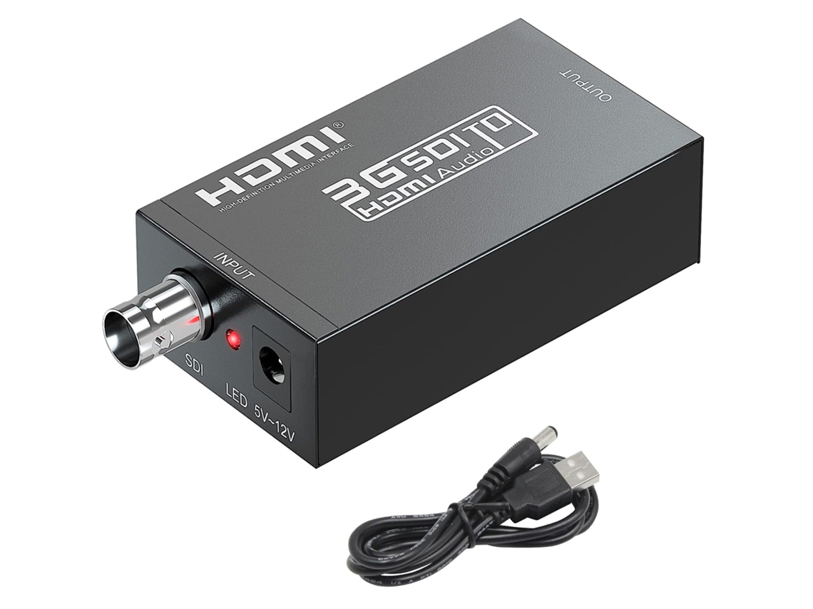 Conversor De Video Y Audio 3g-sdi A Hdmi Compatible Con Desincrustador De Audio De 8 Canales