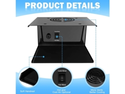 Secador de esmalte de uñas profesional Chennls, 110 V, 300 W, con aire caliente y frío, negro