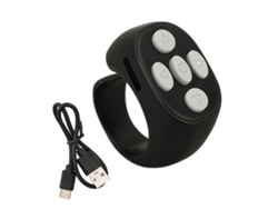 Controlador De Anillo Inteligente Bluetooth 5.3 Control Remoto Inalámbrico Pasador De Página Para Tik Tok Libro Electrónico Negro