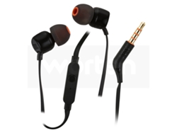 Auriculares con Cable JBL T 110 (In Ear - Micrófono - Negro)