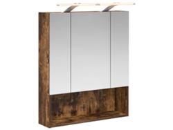 Maison Exclusive - Armario Con Espejo De Baño Roble Ahumado 60 X 14.5 X 70 Cm