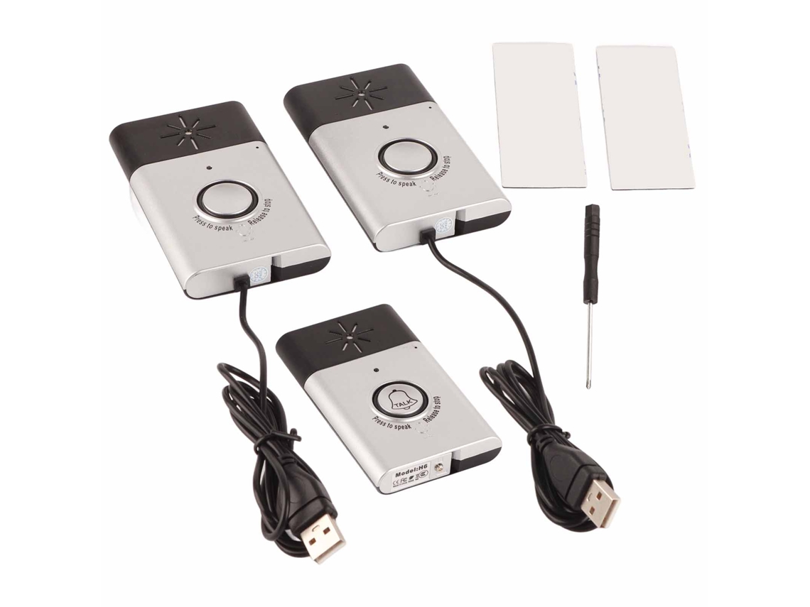 Sistema De Control De Acceso Y Timbre Intercomunicador Inalámbrico Con Voz Inteligente Interior/exterior Plata