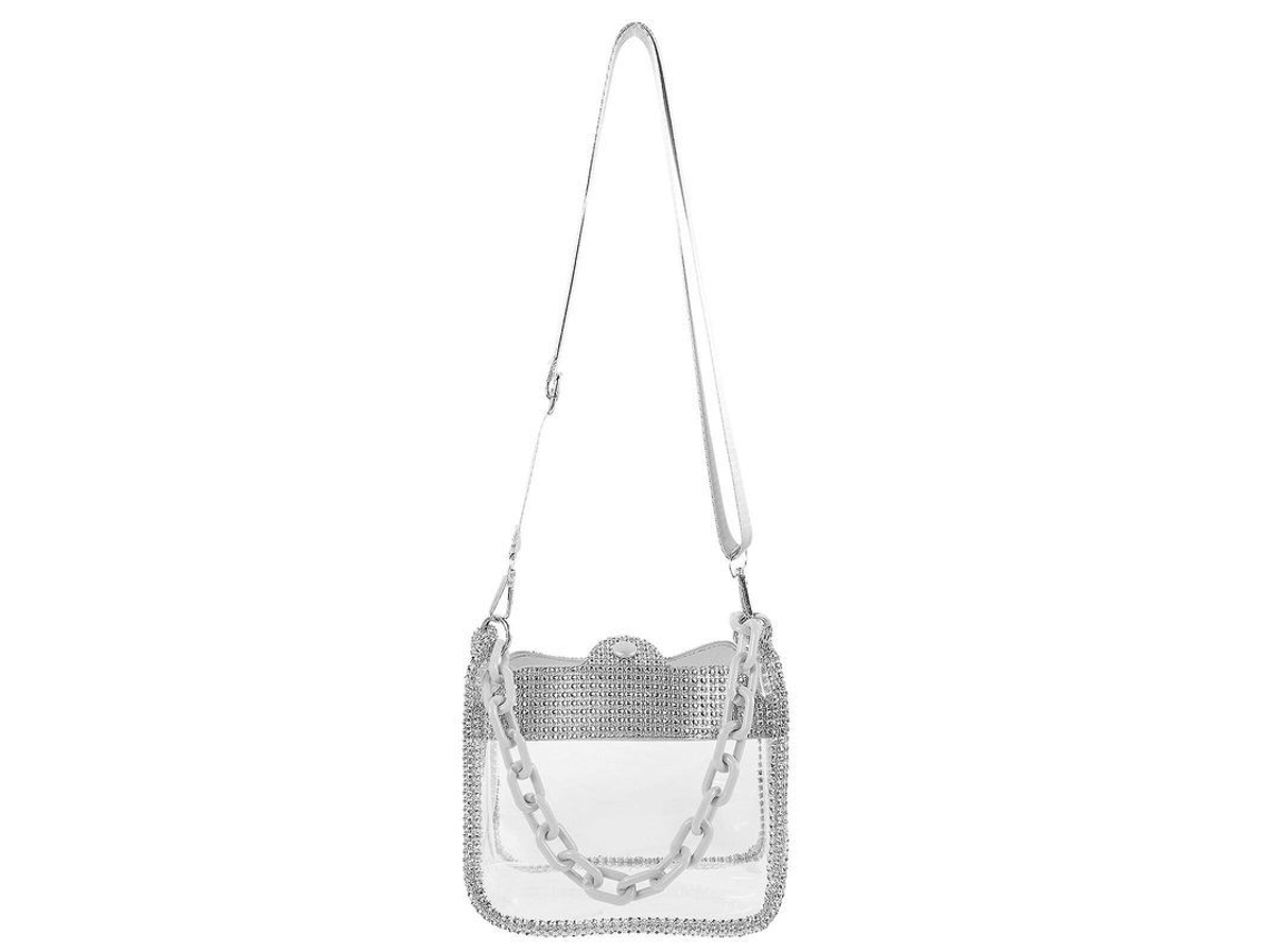 2026-bolsa Tote Transparente Portátil De Hombro Para Mujer Decorativa Y Práctica Para Viaje Y Ocasiones Al Aire Libre
