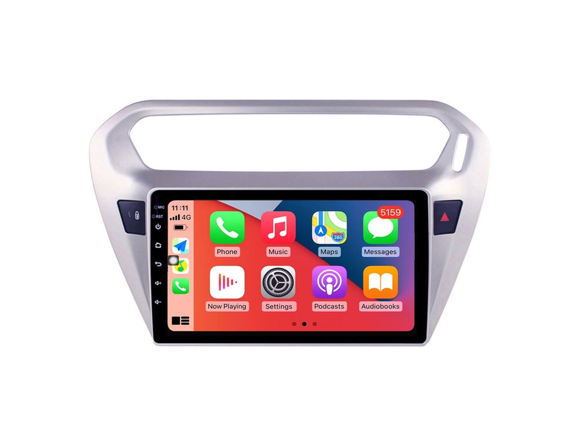 Coche Radio Android Auto Autoradio 8GB RAM 128G ROM CarPlay Navegación GPS Pantalla Táctil RoverOne para Peugeot 301 for Citroen C-Elysee CElysee 2012 - 2016 
