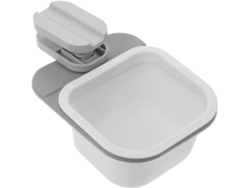 Papelera Giratoria Multifuncional Con Clip Para Escritorio O Mesa, Blanca, Compacta, Plana