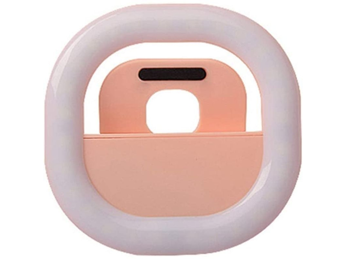 Anillo De Luz Led Rosa Para Selfies Con Modos De Iluminación Ajustables.