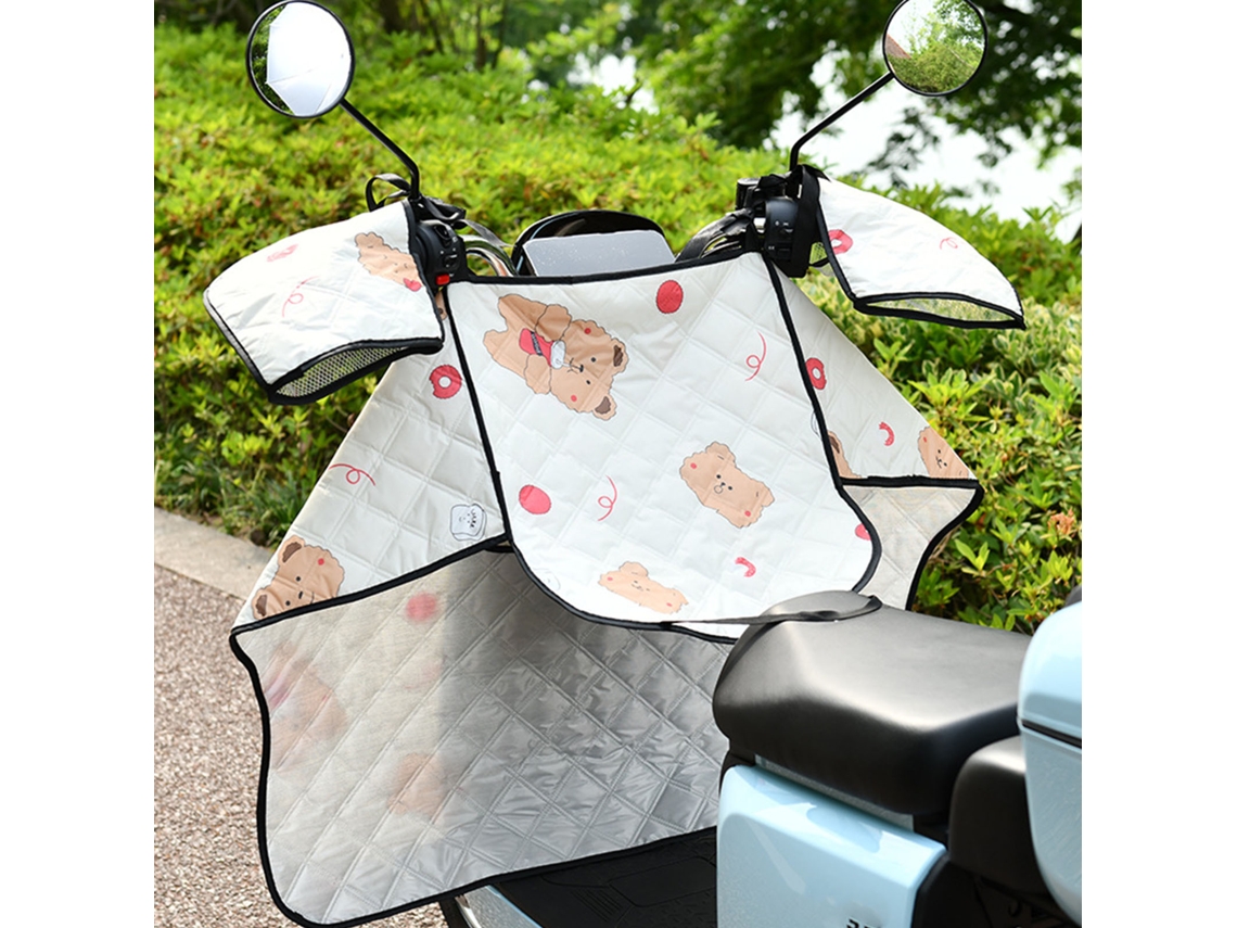 2026cubre Parabrisas Para Vehículo Eléctrico Impermeable Protección Uv Cubre Rodillas Moto Eléctrica Primavera Verano Oso