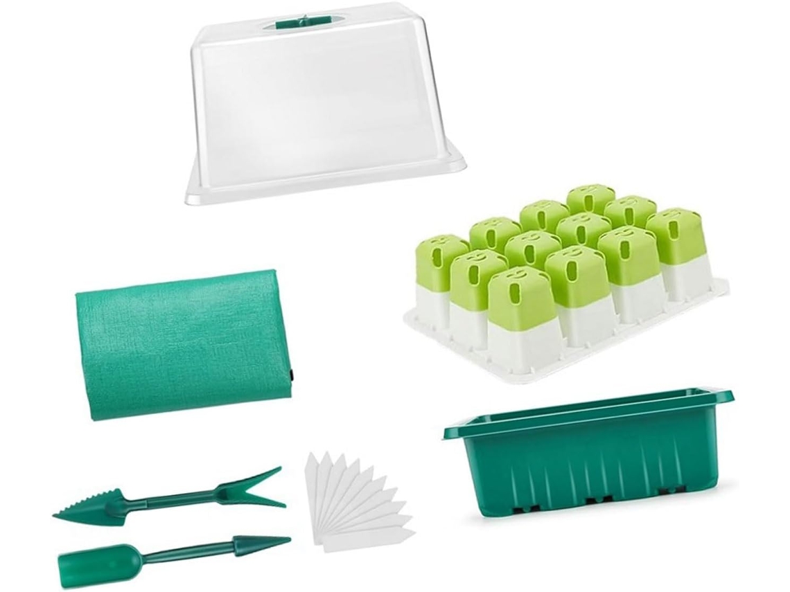 Bandeja De Germinación De Plántulas - Caja De Cultivo Interior Tipo Invernadero Con Tapa