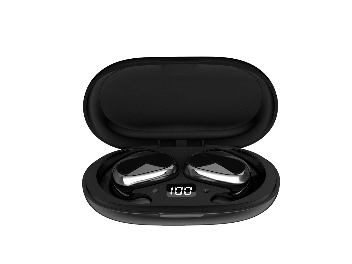 (negro) Auriculares Inalámbricos, Micrófono, Altavoces Abiertos, Batería De 48 Horas De Duración
