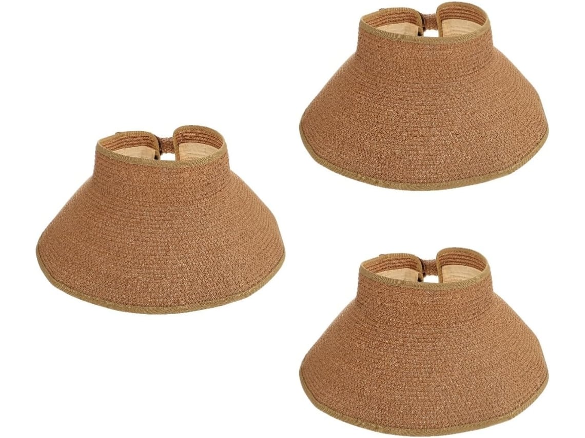 Chapéu De Praia Feminino De Verão Com Viseira, Proteção Solar Completa Contra Raios Uv.