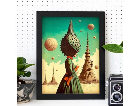 NACNIC Poster Sombrero Puntiagudo En Estilo Surrealismo Cinematográfico Ilustraciones Y Grabados De Historieta Abstracta Y Artística A3