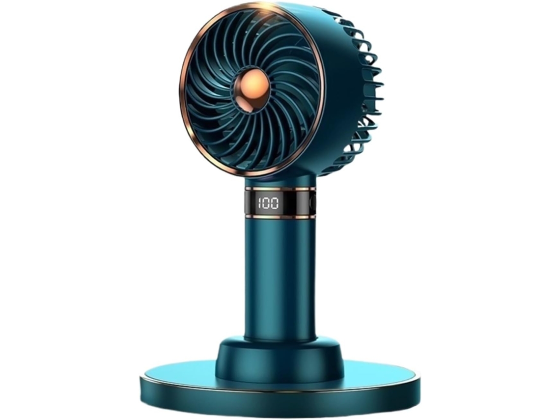 Mini Ventilador De Escritorio Usb Portátil 5000 Mah Recargable Pequeño Bolsillo Pantalla Datos Fácil Usar