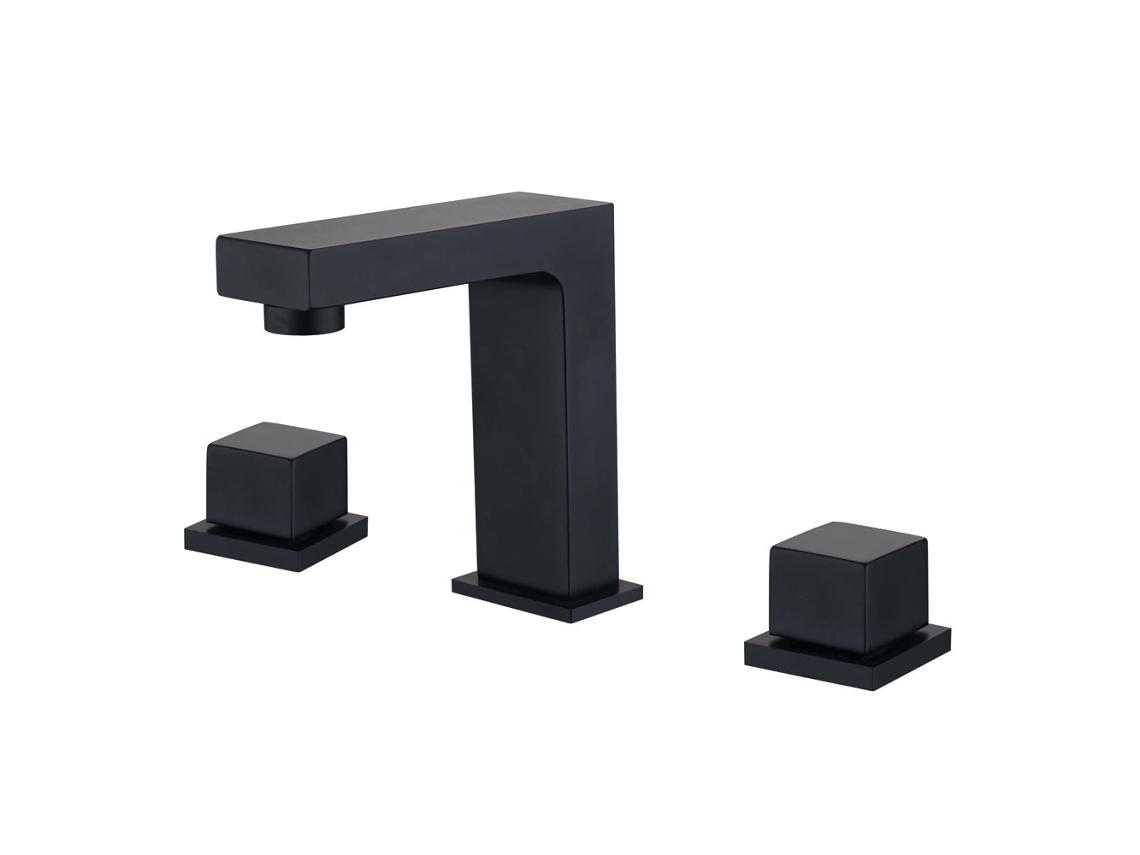 Grifo De Lavabo Con Repisa 027 En Latón Cromado, Colección Alphée
