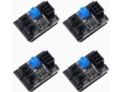Adaptador De Ventilador Pwm De 3 Pines A 4 Pines (4 Unidades) Para Concentrador De Caja De Pc