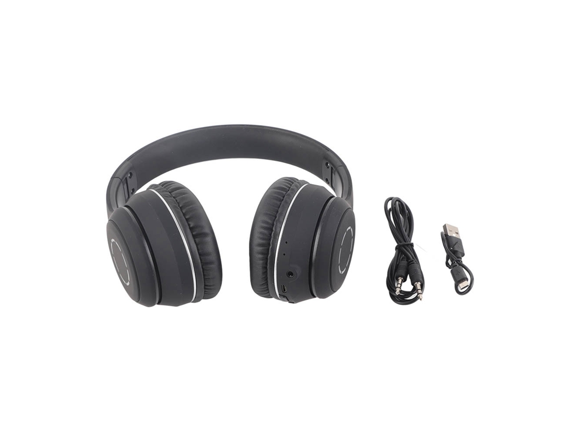 Auriculares Inalámbricos Bluetooth Plegables Con Cancelación De Ruido, Graves Profundos, Diseño Degradado, Color Negro.