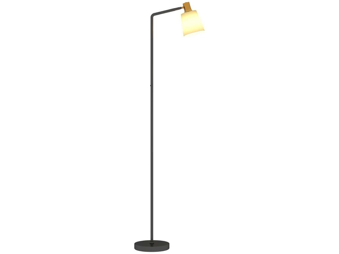 Lámpara de pie LED negra para sala estar, cabeza giratoria 350°, temperaturas color 3000K/4000K/6500K