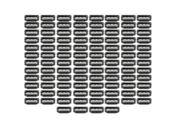 100pcs Grampos De Fixação Para Extensões De Cabelo E Perucas Com 6 Dentes Em Forma De U